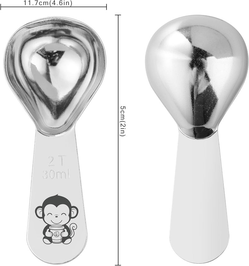VRUIFA Tablespoon Measuring Spoon, Stainless Steel Coffee Scoop for Ground Coffee, Suger, Bean, Tea, Flour, Short Handle Fits inside Airscape Canisters(30ML*2) - Image 2